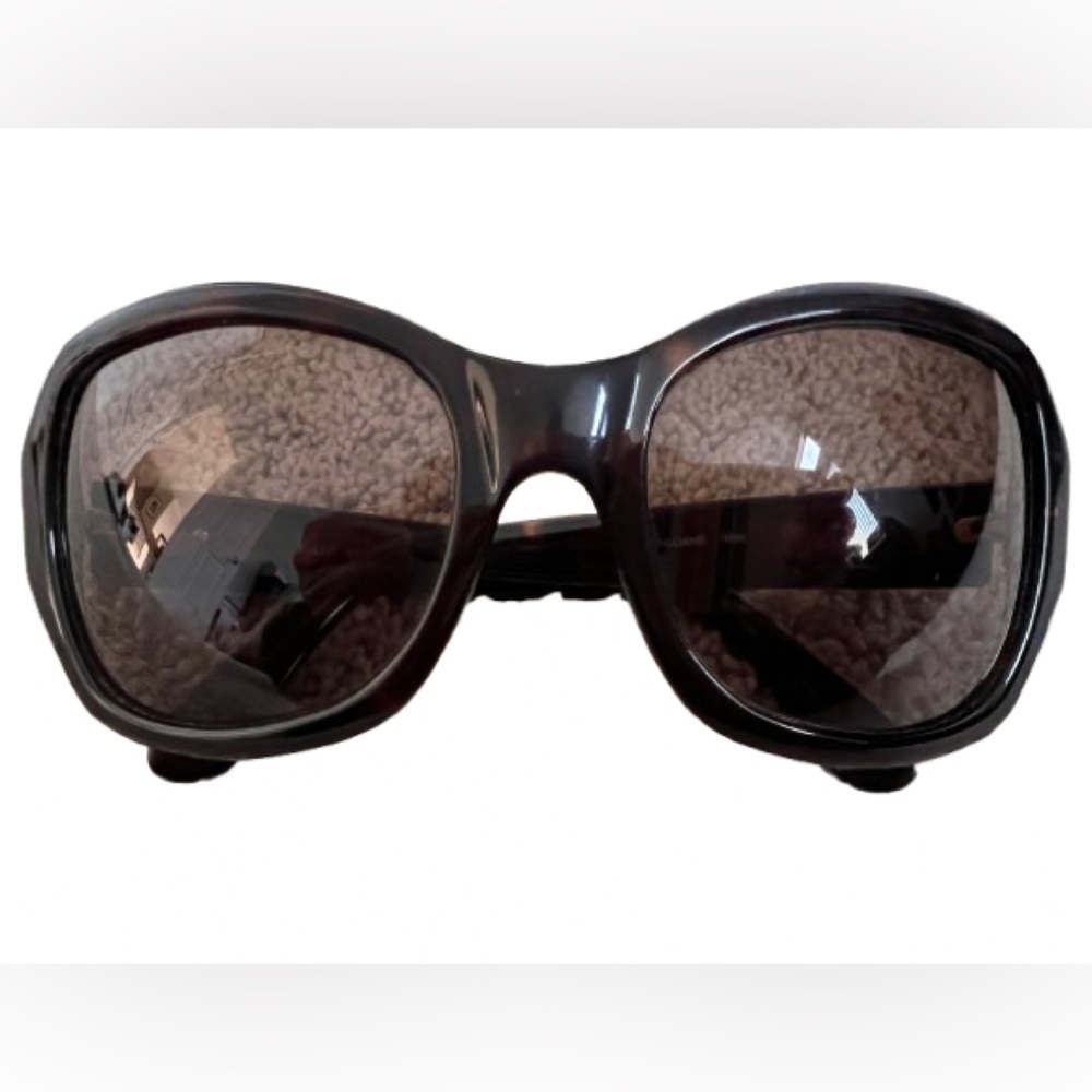 Kate Spade Dark Tortoiseshell Sloane Sunglasses with Amber Side Stones